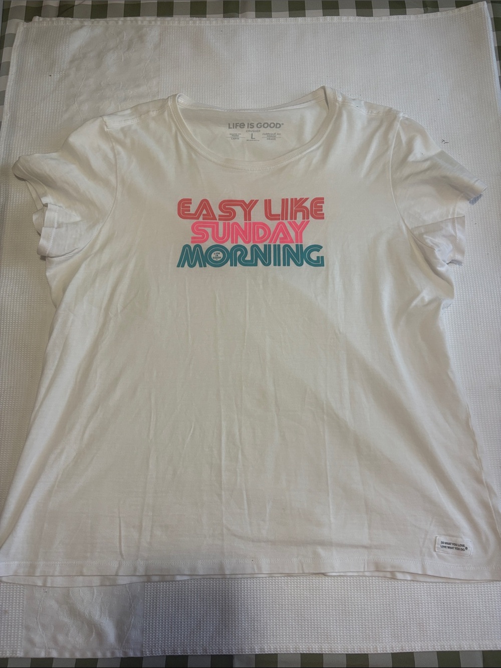 LADIES LIFE IS GOOD CRUSHER TEE